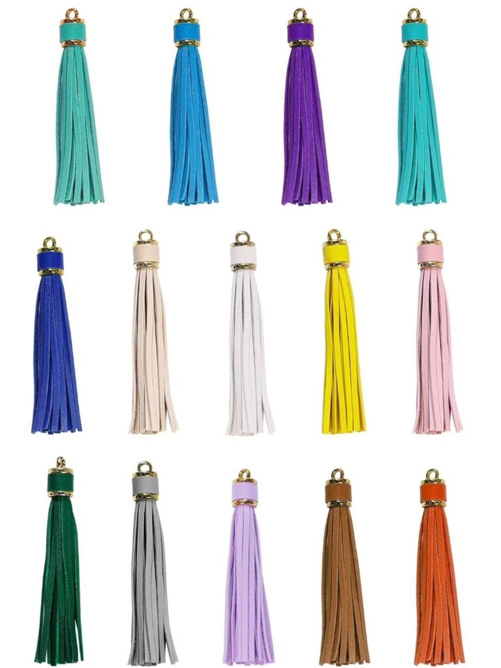 20 Pcs Leather Tassel Keychain Tassels for Crafts and Handbags
